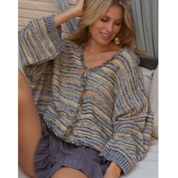 🐑POL Clothing Hi Lo Oversized Lounging Sweater - Picture 4 of 16